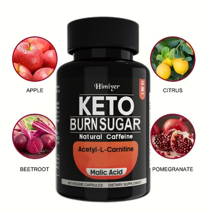 Keto Burn Sugar Natural Caffeine Veggie Capsules