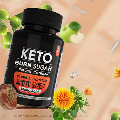 Keto Burn Sugar Natural Caffeine Veggie Capsules