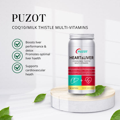 Puzot Heart &Liver Coq10/Milk Thistle Multi-Vitamins