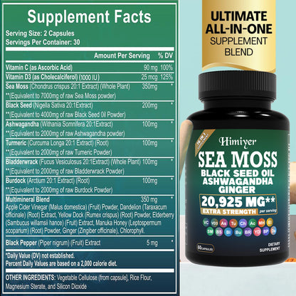 Sea Moss & Black Seed Oil with Ashwagandha