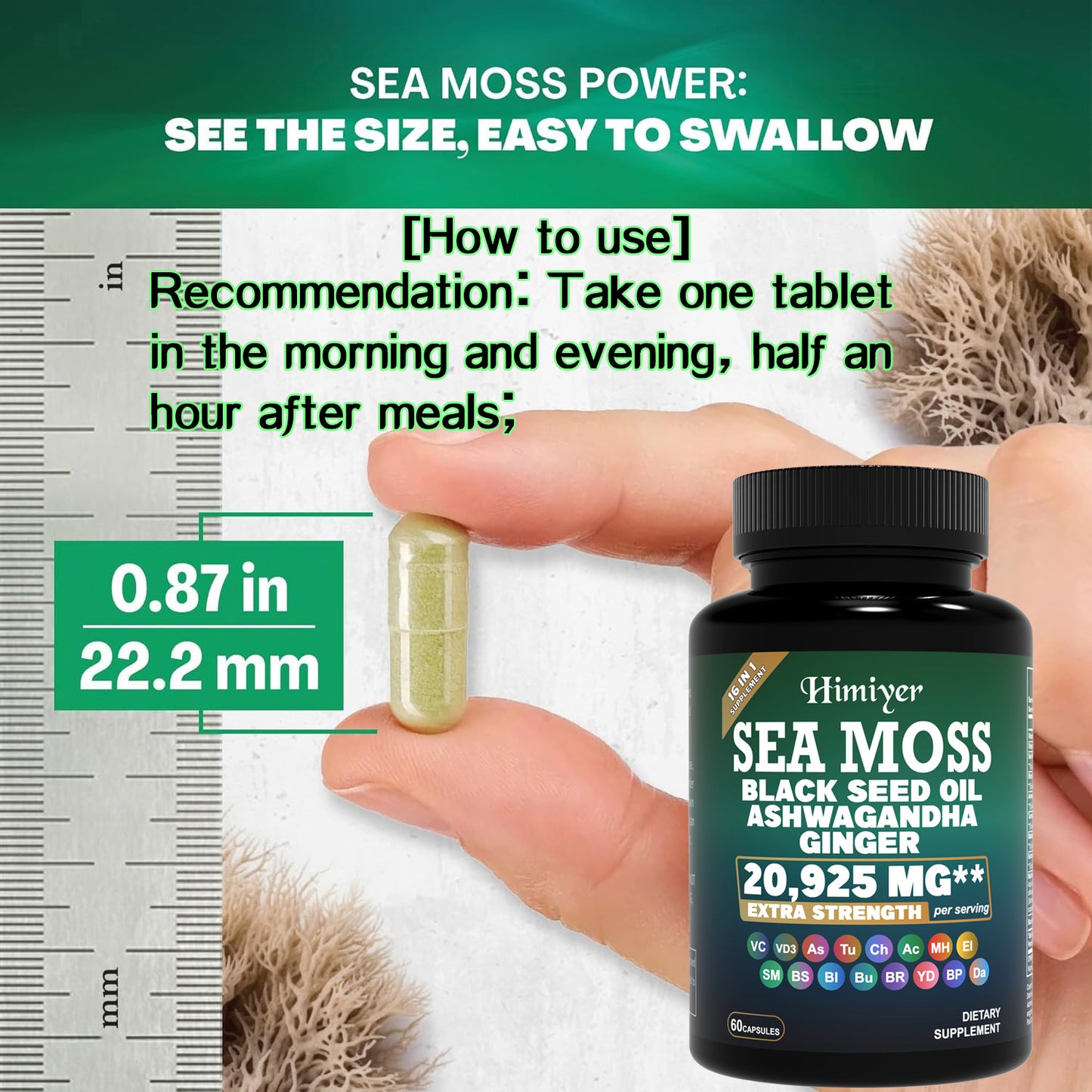 Sea Moss & Black Seed Oil with Ashwagandha