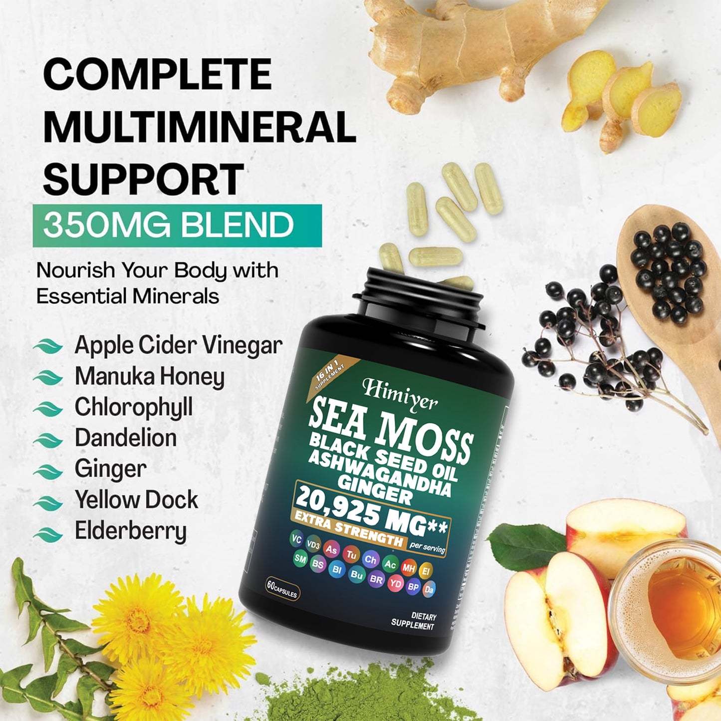 Sea Moss & Black Seed Oil with Ashwagandha